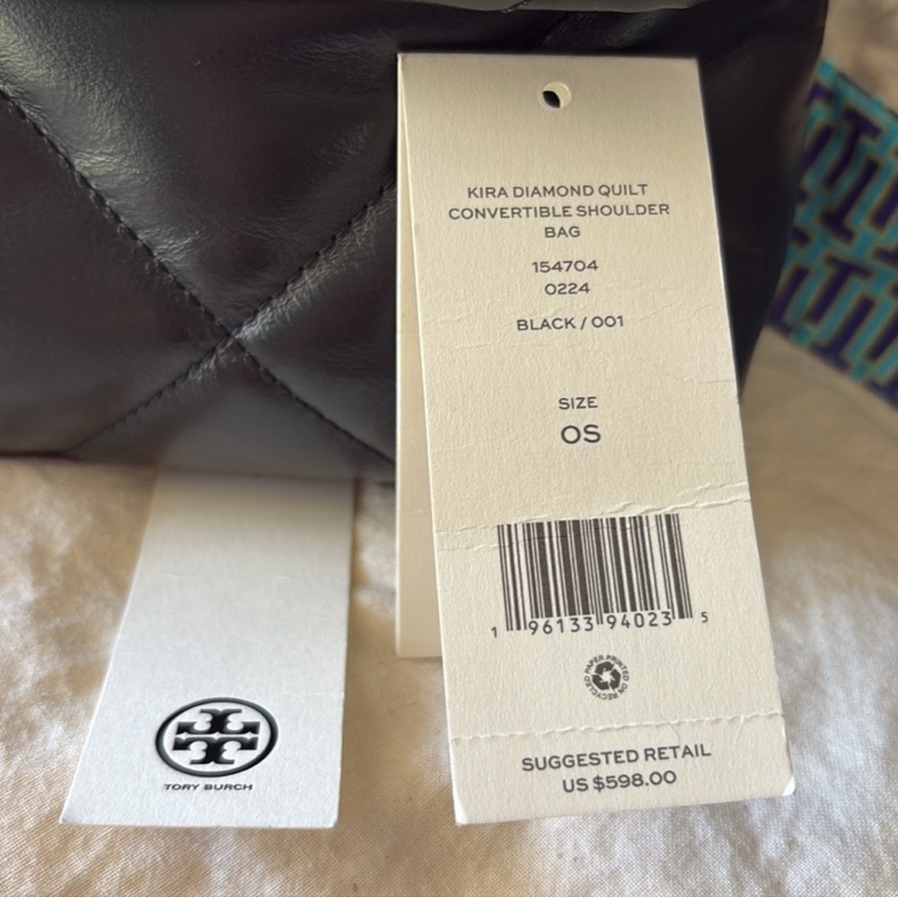 Tory Burch Black Quilted Leather Shoulder Bag - Picture 5 of 11